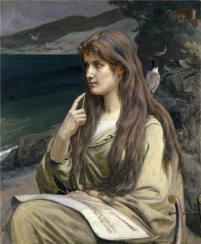 恩斯特·施蒂克伯格（Ernst Stückelberg，瑞士画家）高清作品-《先知女人 (1896)》
