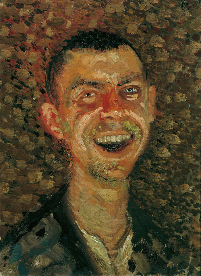 理查德·格斯特(Richard Gerstl,奥地利画家)高清作品-《自画像,大笑(1908)》
