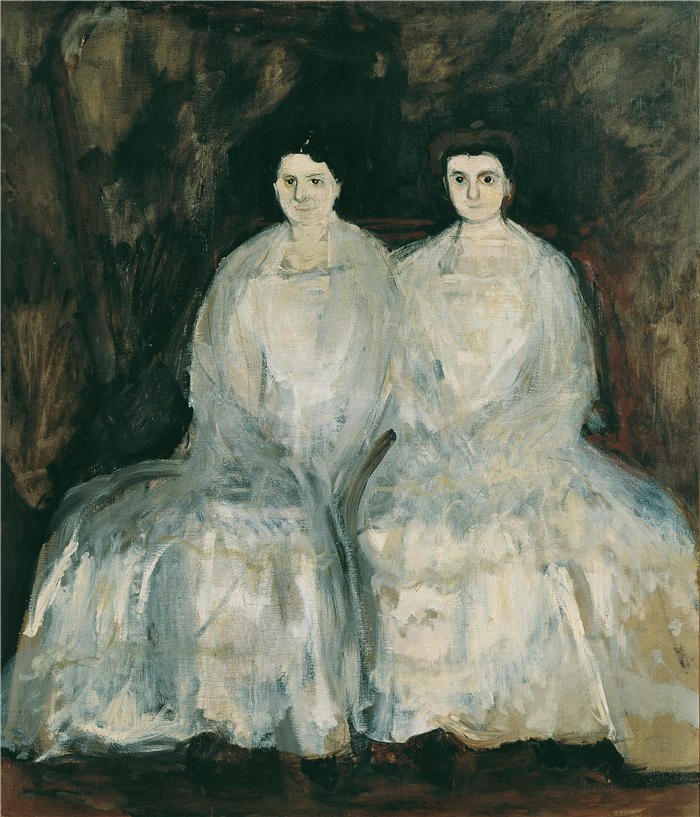 理查德·格斯特（Richard Gerstl，奥地利画家）高清作品-《卡罗琳·波琳·菲姐妹（1905）》