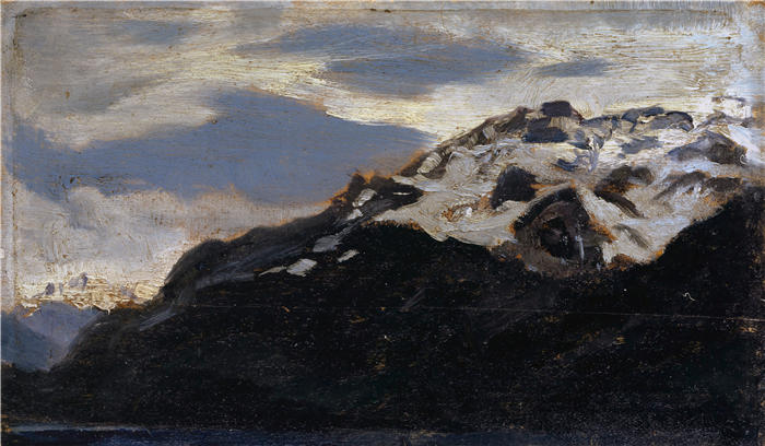 恩斯特·施蒂克伯格（Ernst Stückelberg，瑞士画家）高清作品-《在林根贝格附近的布里恩茨湖 (1887)》