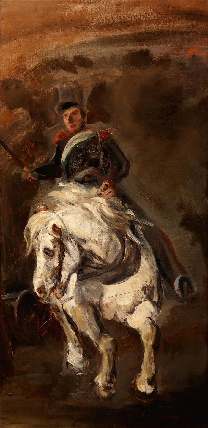 彼得·米哈沃夫斯基（Piotr Michałowski，波兰画家）高清作品-《马背炮兵（1834-1835）》