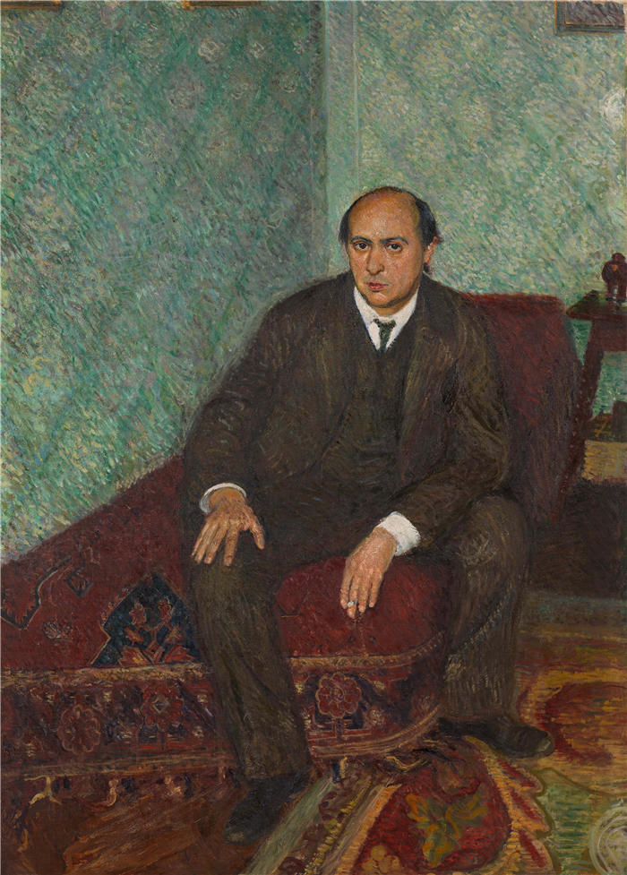 理查德·格斯特（Richard Gerstl，奥地利画家）高清作品-《阿诺德·舍恩伯格肖像（1907年左右）》
