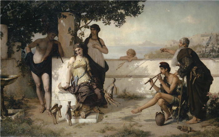 恩斯特·施蒂克伯格（Ernst Stückelberg，瑞士画家）高清作品-《木偶 (1869)》