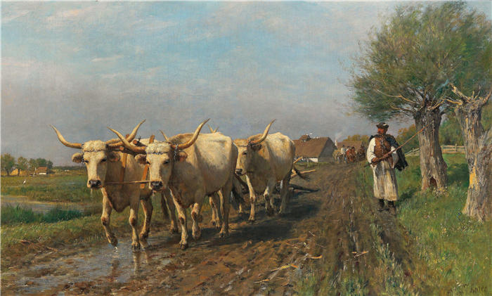 奥托·冯·索伦（Otto von Thoren，匈牙利画家）作品-《匈牙利农民》
