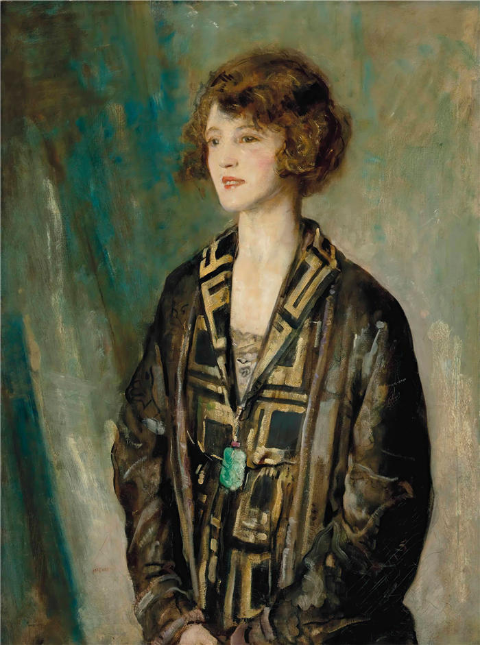 安布罗斯·麦克沃伊（Ambrose McEvoy，英国画家）作品-Charles Romer-Williams 夫人的肖像