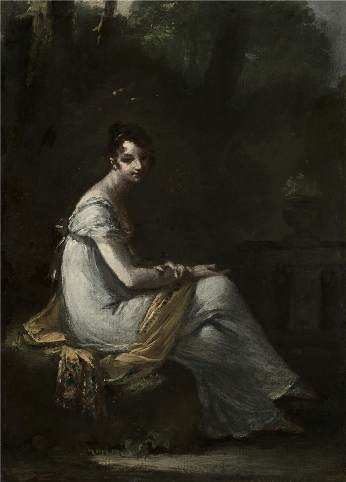 皮埃尔-保罗·普鲁东（Pierre-Paul Prud，法国画家）高清作品-《女士，杜弗雷纳（约 1816 年）》