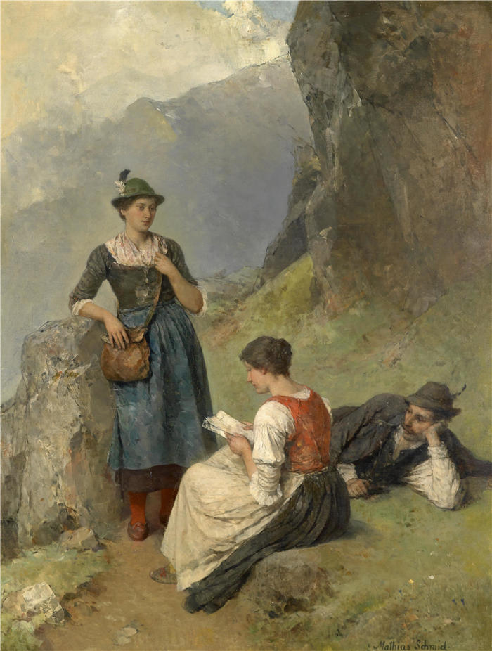 马蒂亚斯·施密德(Mathias Schmid,奥地利画家,1835–1923 年)作品-世后博廷