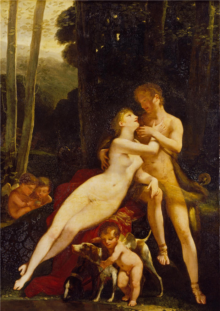 皮埃尔-保罗·普鲁东(Pierre-Paul Prud,法国画家)高清作品-《维纳斯和阿多尼斯 (1810 - 1812)》