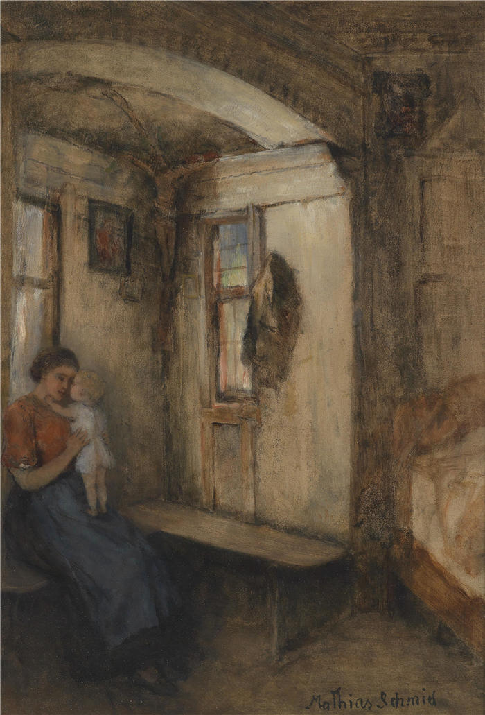 马蒂亚斯·施密德（Mathias Schmid，奥地利画家，1835–1923 年）作品-斯蒂勒·温克尔
