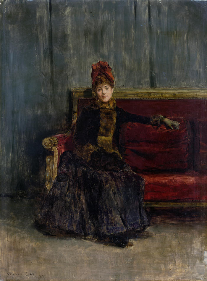 沃尔特·盖伊（Walter Gay，美国画家）-坐着的女士（1885）
