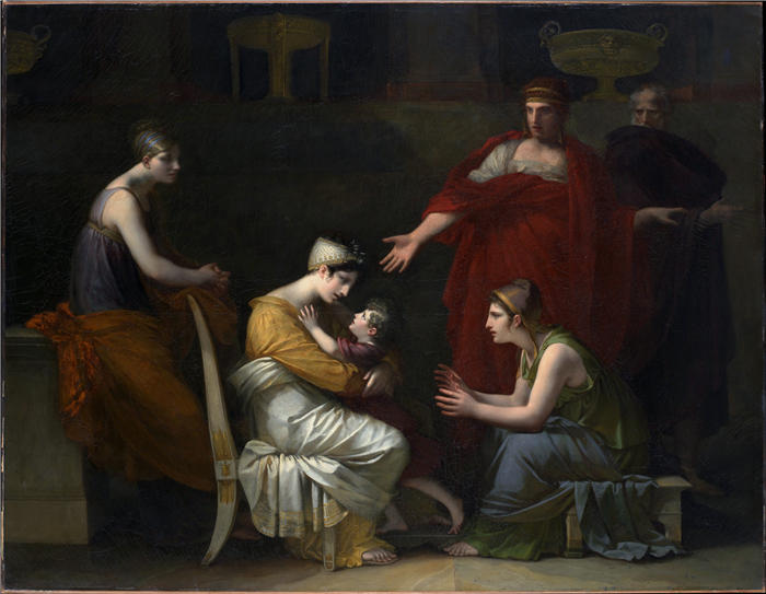 皮埃尔-保罗·普鲁东（Pierre-Paul Prud，法国画家）高清作品-《Andromache 和 Astyanax (1813–17)》