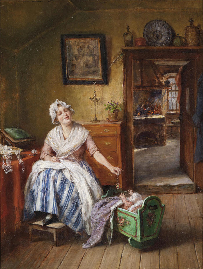 马蒂亚斯·施密德（Mathias Schmid，奥地利画家，1835–1923 年）作品-莉贝沃尔·穆特