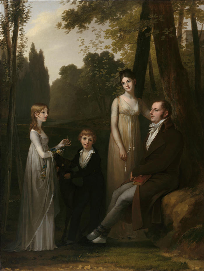 皮埃尔-保罗·普鲁东（Pierre-Paul Prud，法国画家）高清作品-《Rutger Jan Schimmelpenninck 及其家人的肖像 (1801 - 1802)》