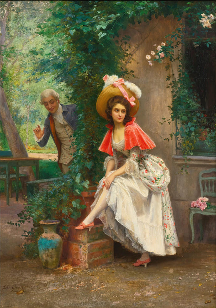 朱尔斯·吉拉德（Jules Girardet ，法国画家）高清作品-精细转动的脚踝