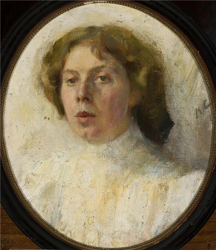 谢罗夫(Валентин Александрович Серов，俄罗斯画家) 作品-《一个女人的肖像》