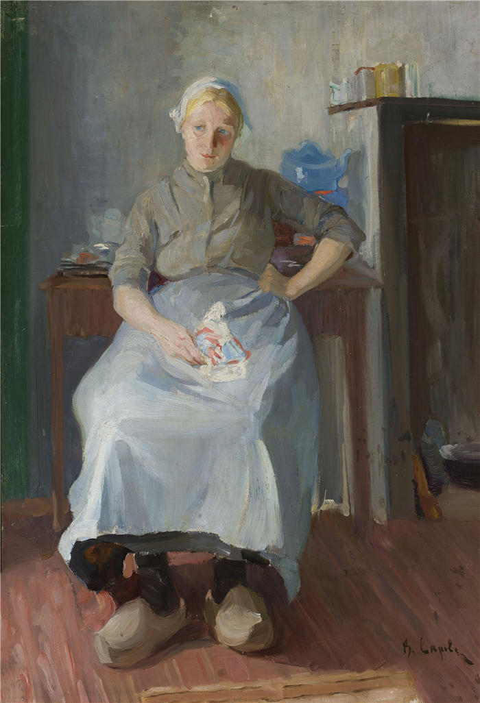 谢罗夫(Валентин Александрович Серов，俄罗斯画家) 作品-《布列塔尼女人》