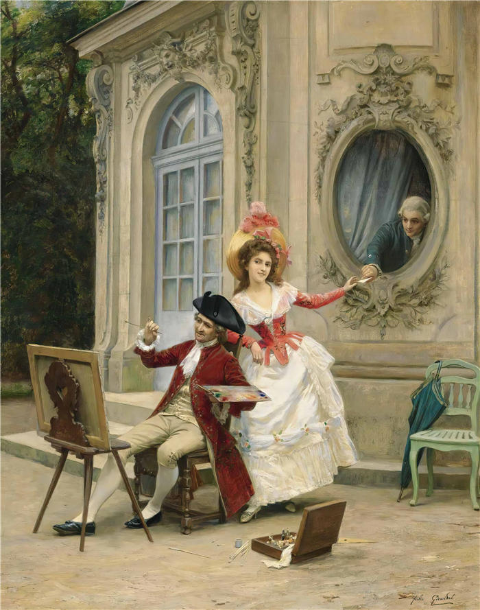 朱尔斯·吉拉德（Jules Girardet ，法国画家）高清作品-情书