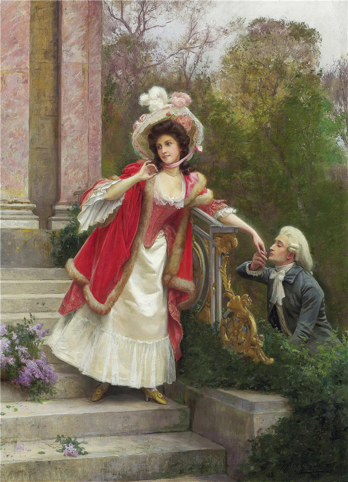 朱尔斯·吉拉德（Jules Girardet ，法国画家）高清作品-恋人