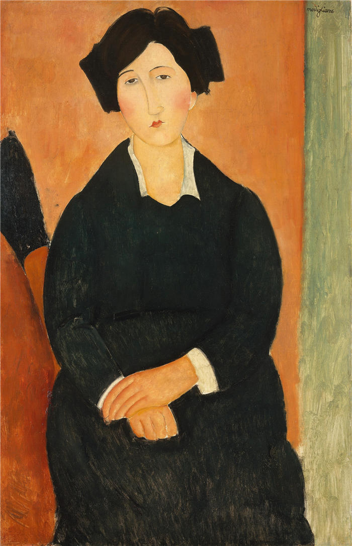阿米迪奥·莫迪利亚尼（Amedeo Modigliani，意大利画家）高清作品-《意大利人 (1917)》
