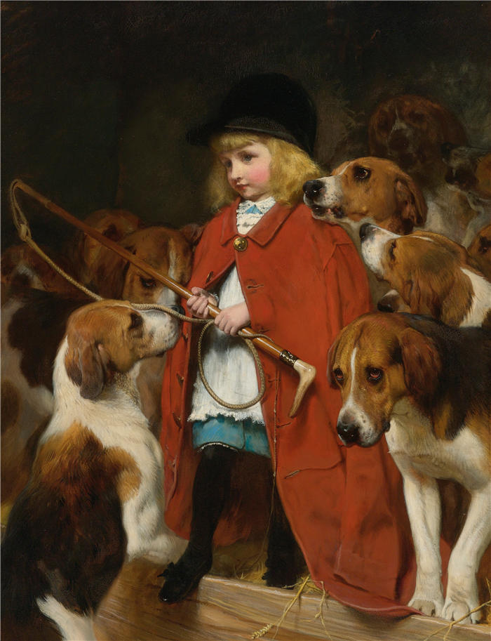 查尔斯·伯顿·巴伯 (Charles Burton Barber，英国画家)高清作品-《 新鞭子》