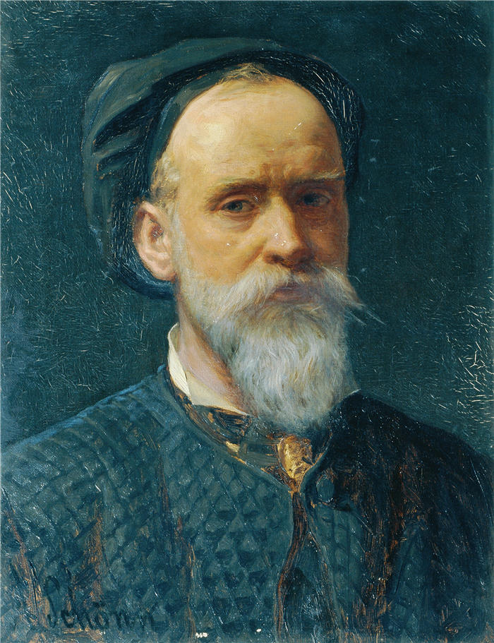 阿洛伊斯·舍恩 (Alois Schönn,奥地利画家)高清作品-《 Selbstbildnis（1889 年之前）》