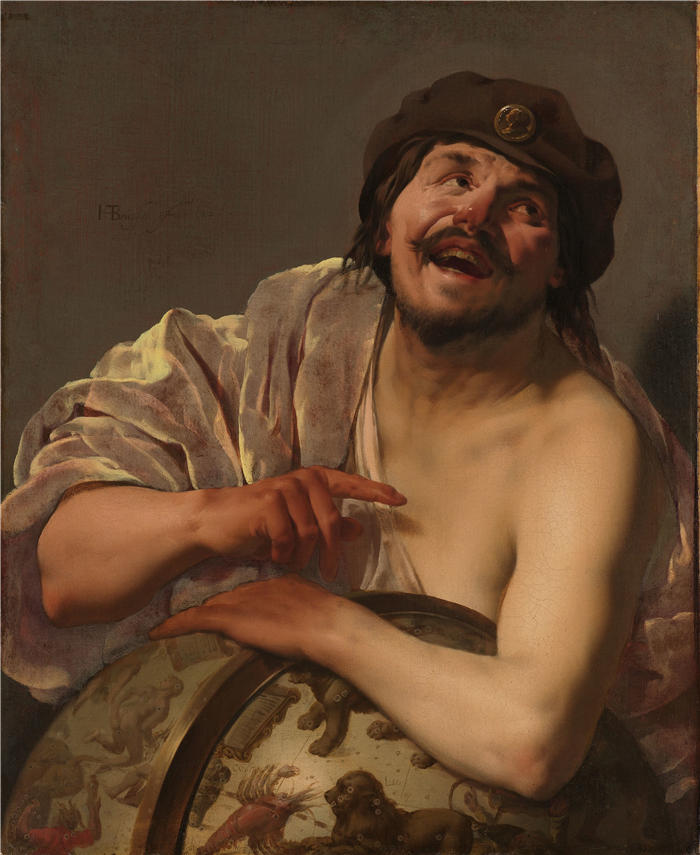 亨德里克·特·布鲁根（Hendrick ter Brugghen，荷兰画家）高清作品-《德谟克利特 (1628)》