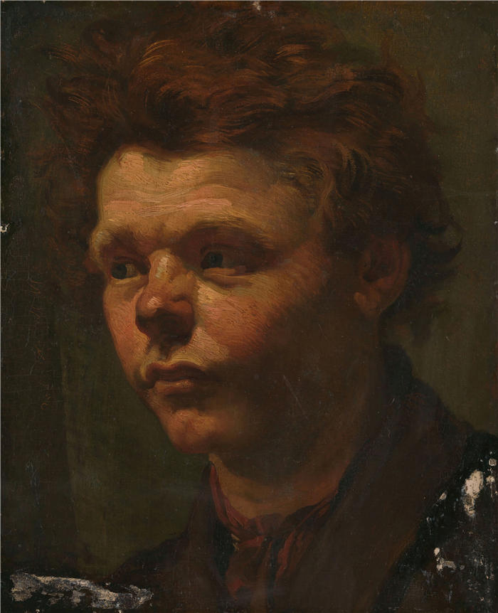 马蒂亚斯·马里斯（Matthias Maris，荷兰画家）高清作品-《肖像研究（1856）》