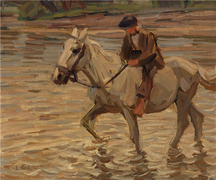 朱利叶斯·塞勒(Julius Seyler,德国画家,1873-1955 年)作品-在德施韦姆 (1905)