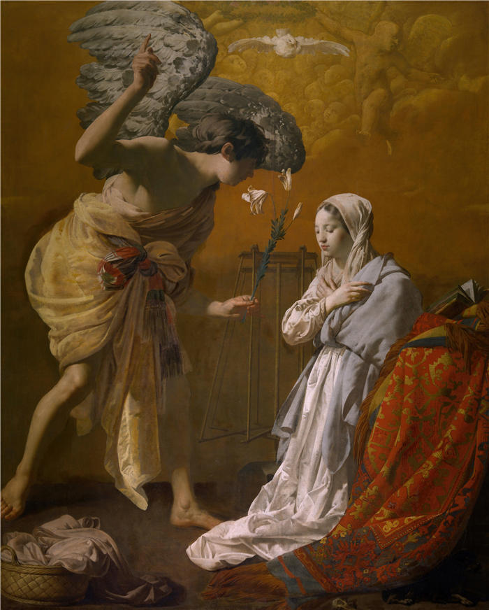 亨德里克·特·布鲁根(Hendrick ter Brugghen,荷兰画家)高清作品-《天使报喜 (1629)》