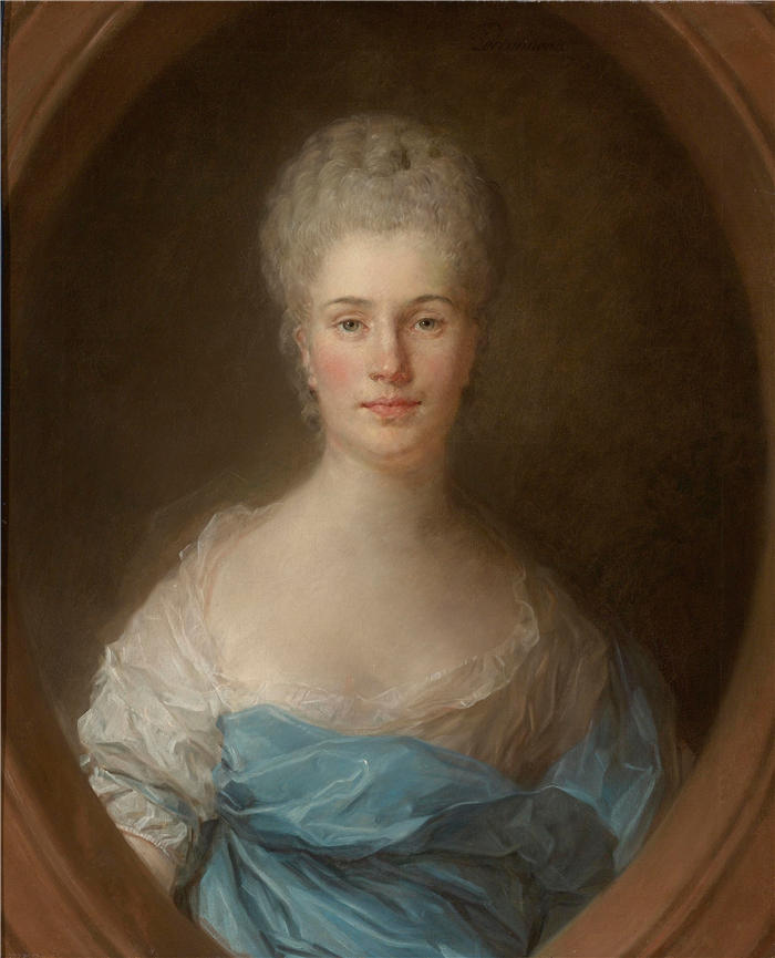 让-巴蒂斯特·佩罗诺（Jean-Baptiste Perronneau,法国画家）高清作品-《一个女人的肖像 (1773)》