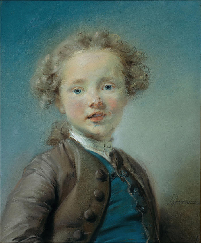 让-巴蒂斯特·佩罗诺（Jean-Baptiste Perronneau,法国画家）高清作品-《让-巴蒂斯特·安托万·勒莫因的肖像（1747 年）》