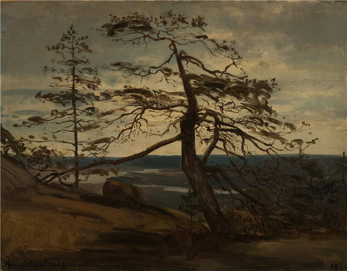 阿玛拉杜斯·尼尔森 （Amaldus Nielsen，挪威画家 ）高清作品-《塞特斯达尔 (1864)》