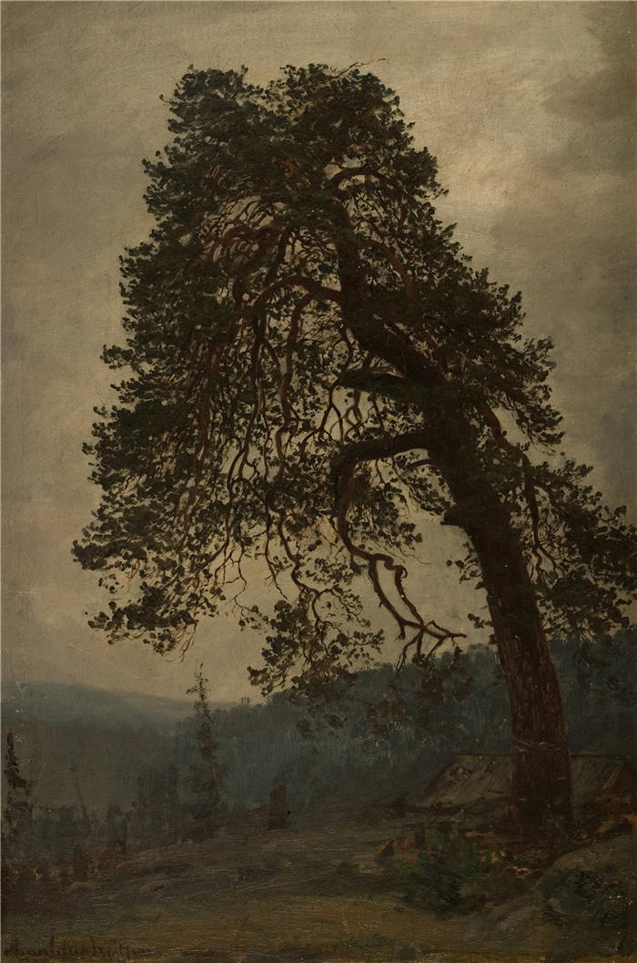 阿玛拉杜斯·尼尔森 （Amaldus Nielsen，挪威画家 ）高清作品-《加梅尔·古德布兰兹多尔 (1871)》
