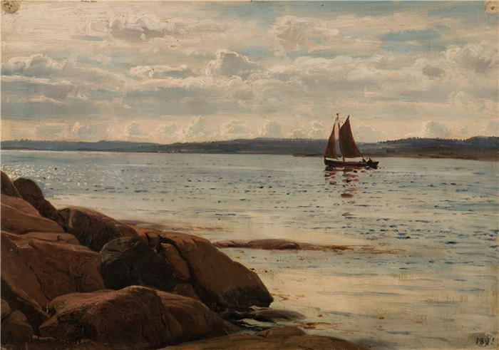 阿玛拉杜斯·尼尔森 (Amaldus Nielsen,挪威画家 )高清作品-《赫瓦勒·斯特兰帕蒂 (1896)》