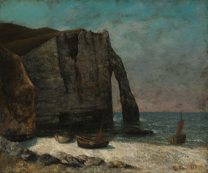 古斯塔夫·库尔贝（Gustave Courbet，法国画家）-埃特尔塔的悬崖