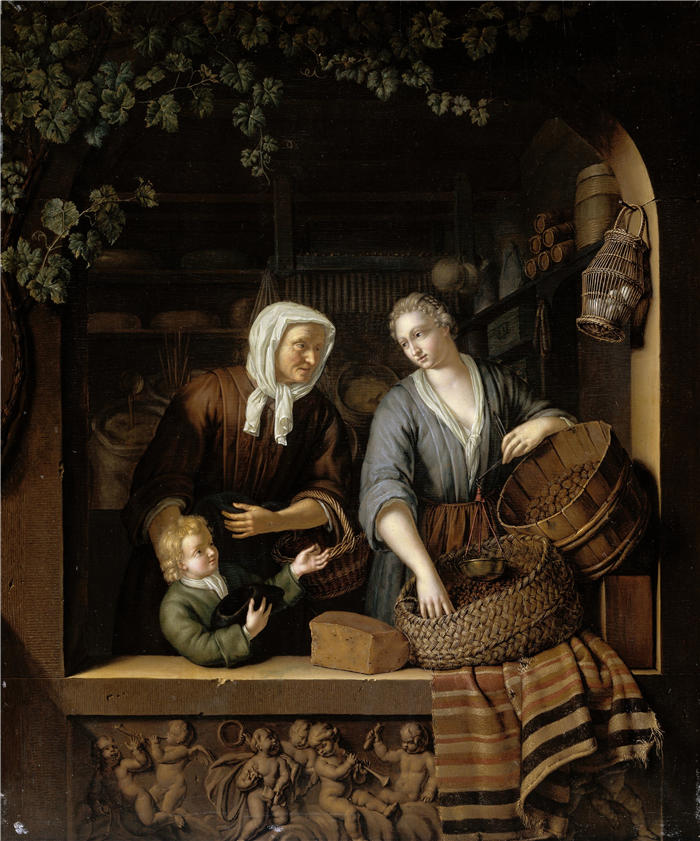 弗朗斯·范·米耶里斯（Frans van Mieris，荷兰）-杂货店 (1715)