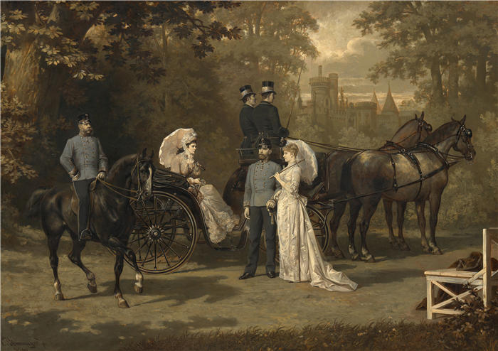 卡尔·施文宁格（Carl Schweninger，奥地利画家）高清作品-《拉克森堡 (1881)》