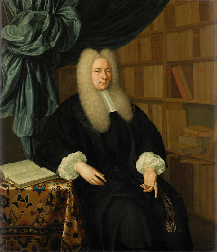 迈克尔·内德（Michael Neder，德国画家）高清作品-《科内利斯·贝克尔 (1693-1775) (1725)》