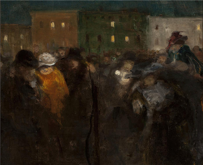 维托德·沃伊特凯维（Witold Wojtkiewicz，波兰画家）作品-Mi-Careme 在巴黎 (1907)