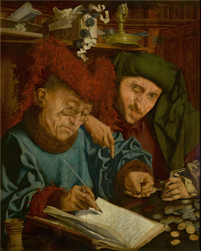 马里努斯·范·雷默斯韦尔(Marinus Van Reymerswale,荷兰画家,1666 - 1724 年)作品-收税员