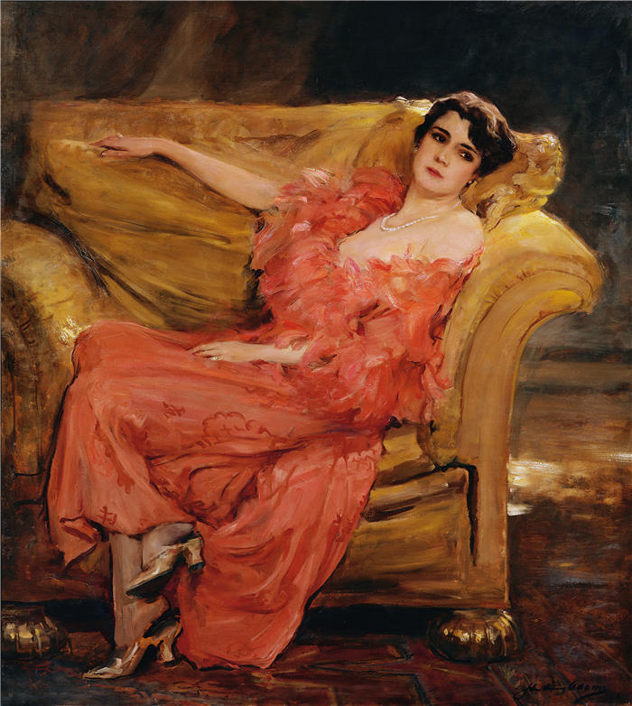 约翰·昆西亚·当斯（John Quincy Adams ，奥地利画家）作品-路易斯·艾斯纳 (Luise Eisner)，spätere Fürstin Odescalchi (1926)