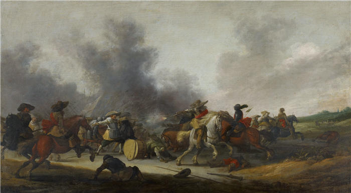 安东尼·帕拉梅德斯(Anthonie Palamedesz,荷兰画家)作品-《战斗场景(1632)》