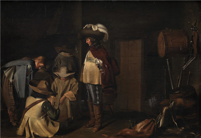 安东尼·帕拉梅德斯（Anthonie Palamedesz，荷兰画家）作品-《警卫室（1616 – 1673）》