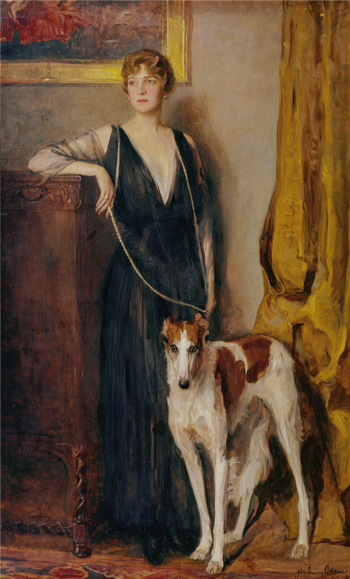 约翰·昆西亚·当斯（John Quincy Adams ，奥地利画家）作品-凯蒂男爵罗斯柴尔德 (1916)
