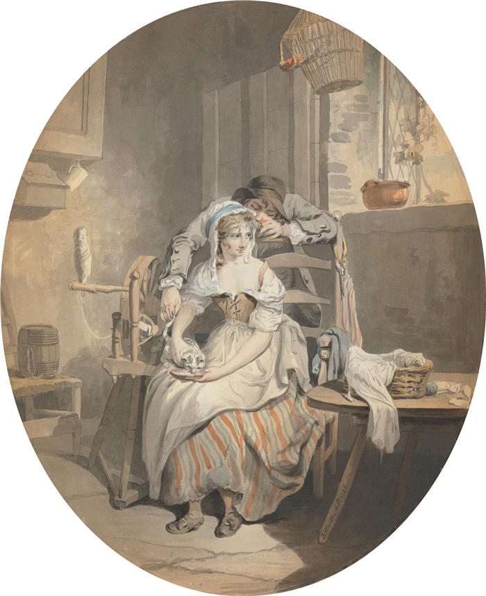 弗朗西斯·惠特利（Francis Wheatley，英国画家）高清作品-《乡村情人（1786）》
