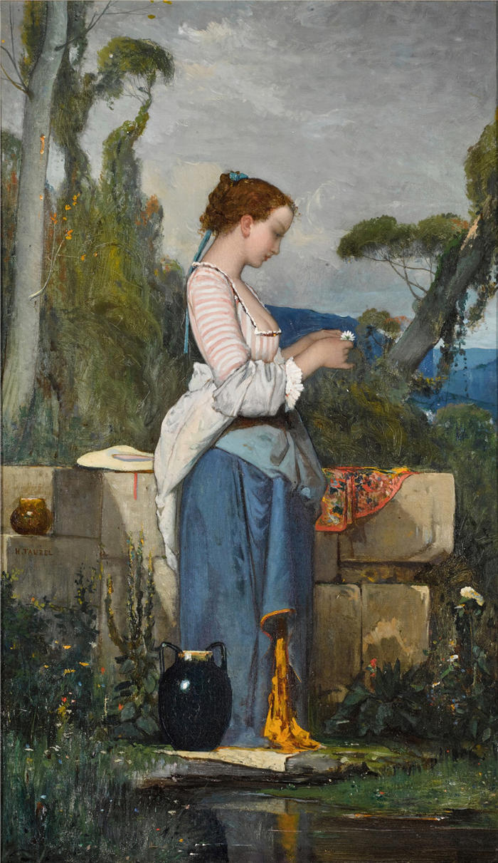 亨利·陶雷尔（Henri Taurel ，法国，1843-1927 年）井边的年轻女子