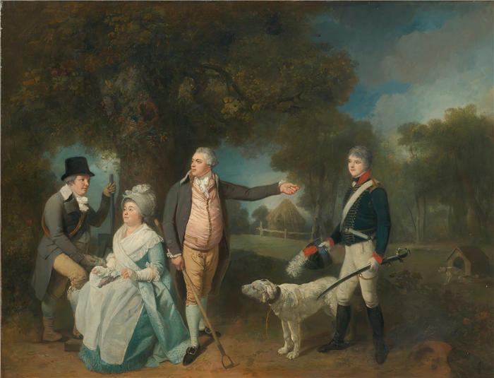 弗朗西斯·惠特利（Francis Wheatley，英国画家）高清作品-《韦顿家族的肖像》