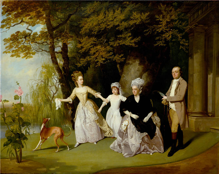 弗朗西斯·惠特利（Francis Wheatley，英国画家）高清作品-《威尔金森家族（1776 年至 1778 年间）》