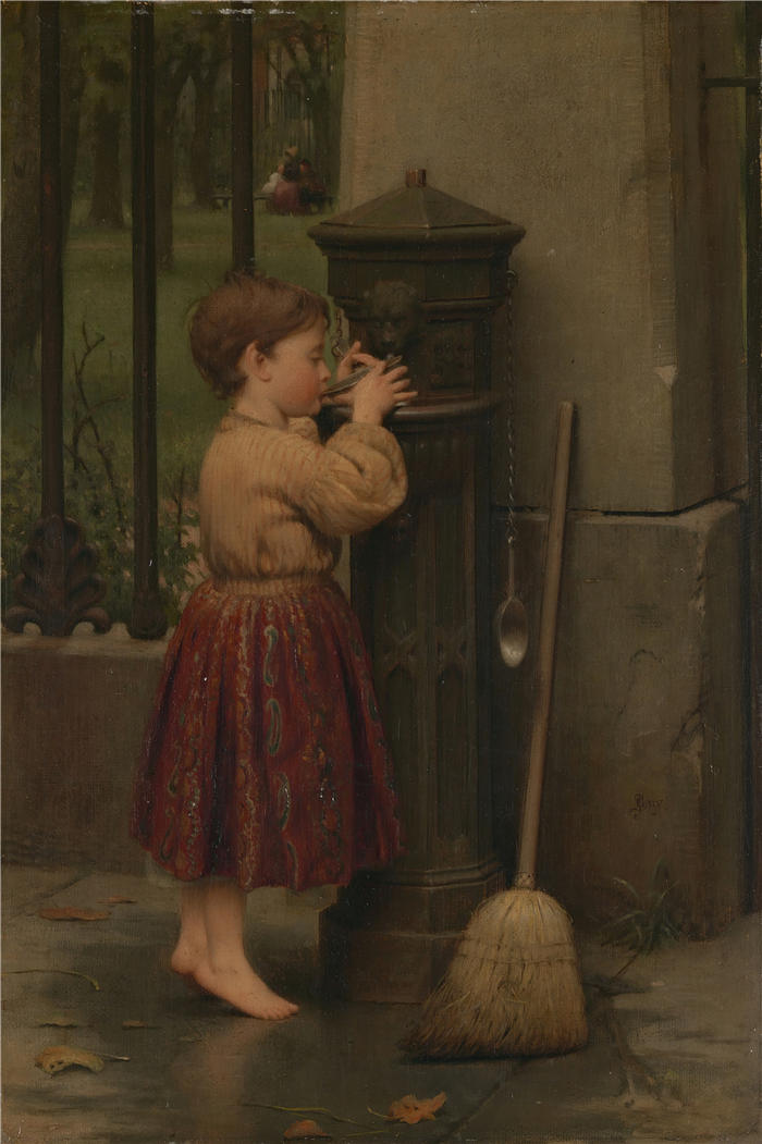 西摩·约瑟夫·盖伊（Seymour Joseph Guy，美国画家）作品-过境清扫车（约 1860 年代）