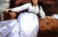 爱德华·马奈油画作品欣赏《贝尔特莫里索像》